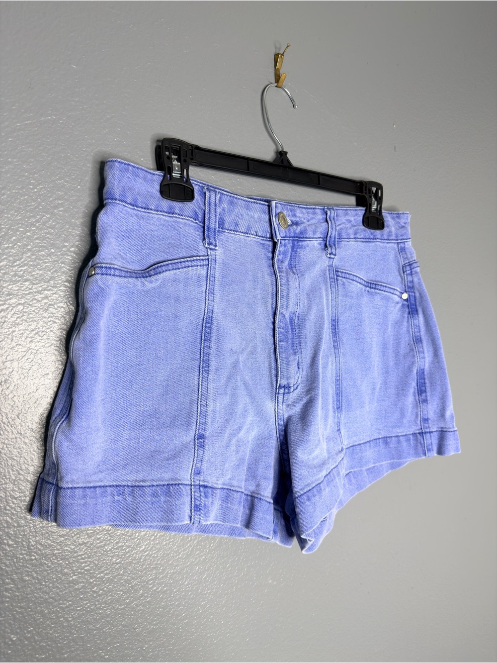 High-Rise Sailor Lavender Blue Denim Shorts for Women Size 42 or 8/10